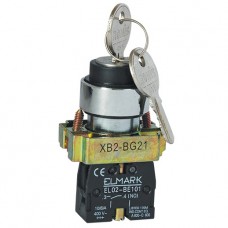 Διακόπτης με Κλειδί Πόρτα Πίνακα Φ22 1NO EL2-BG21